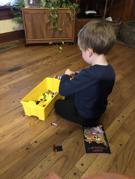 Francis building a special Lego decoration